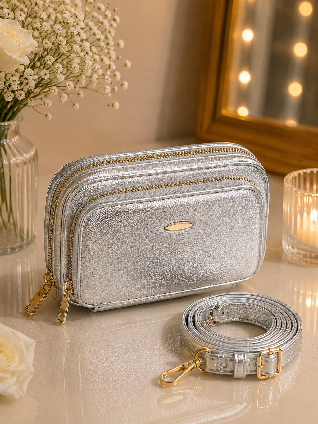 Bolso 3 cierres elegante para cualquier ocasión