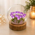 Tulipanes en cúpula de cristal  - Lampara de luces