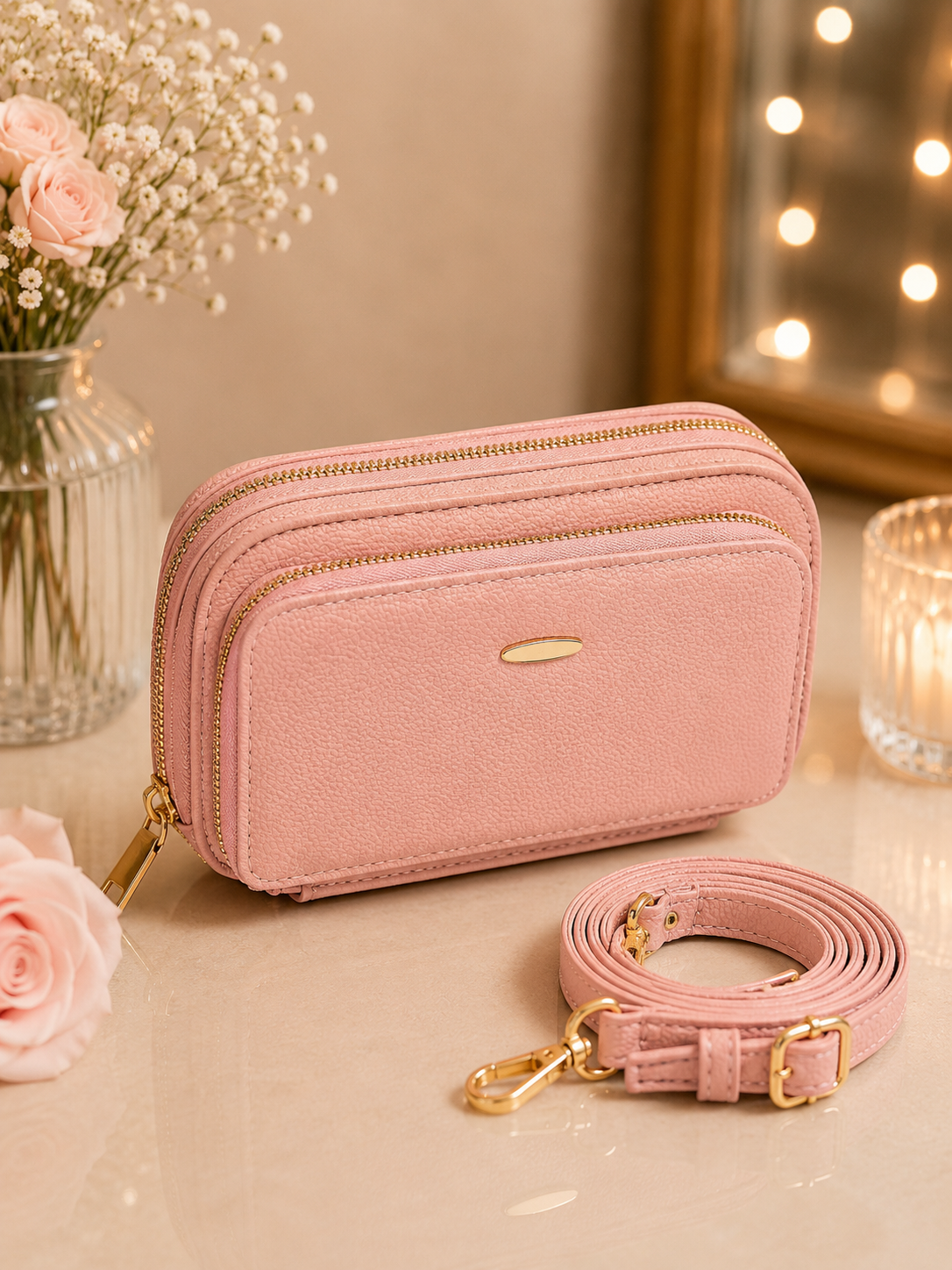 Bolso 3 cierres elegante para cualquier ocasión