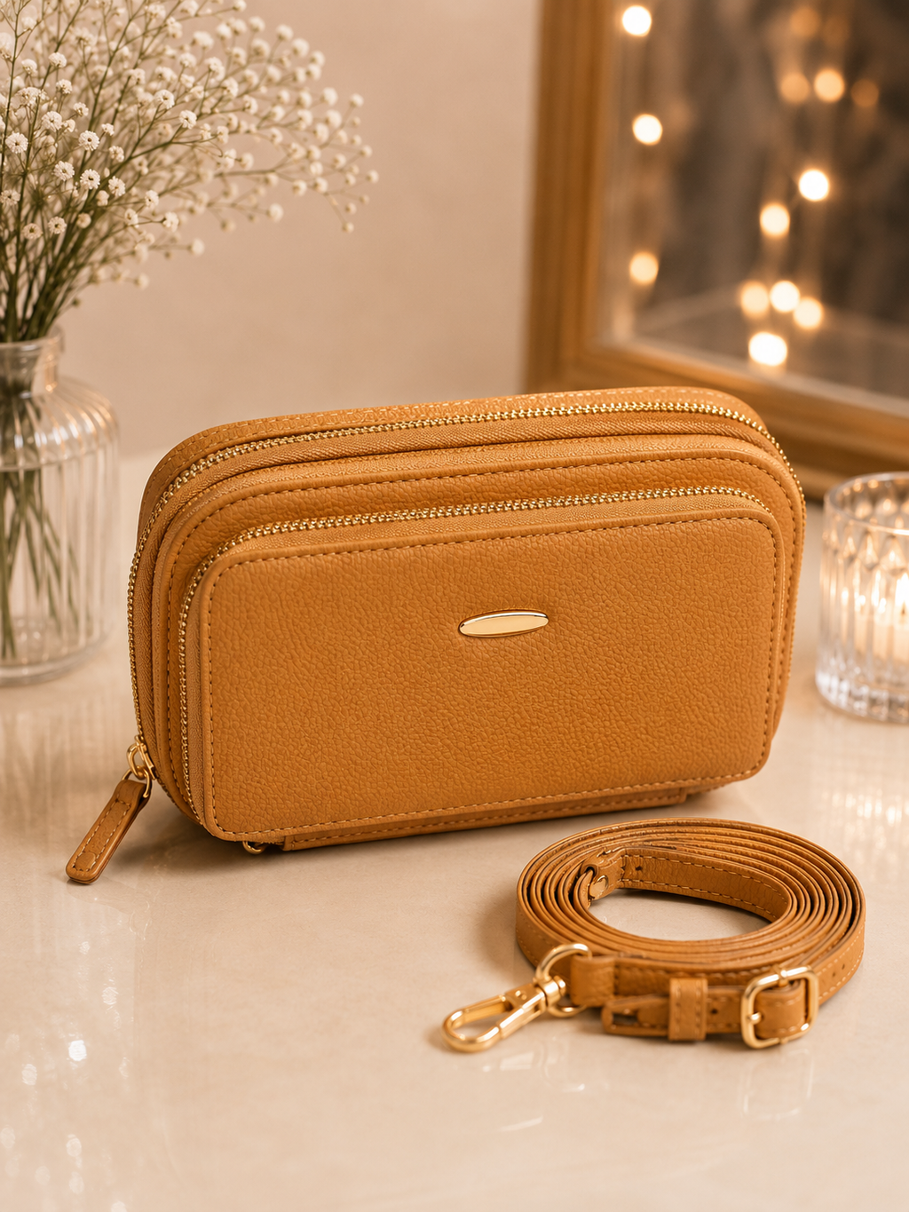Bolso 3 cierres elegante para cualquier ocasión